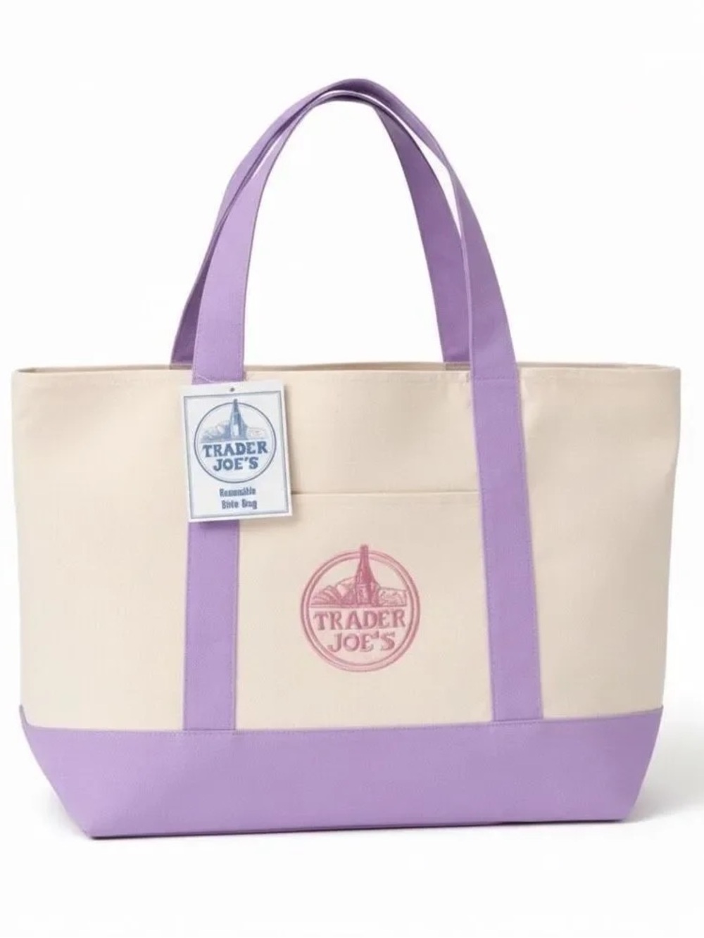 Trader Joe’s Large Lavender Canvas Tote-Limited Edition 2026